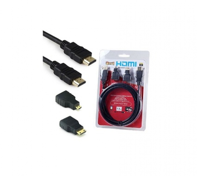 Kit cables HDMI 3 en 1 Modelo XC-R301 (2288)