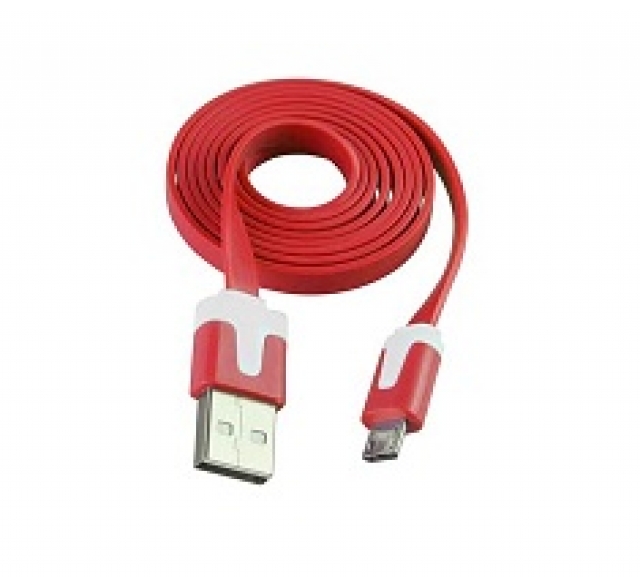 Cable USB a Micro USB Plano 1,8m rojo NM-C68 (3481)