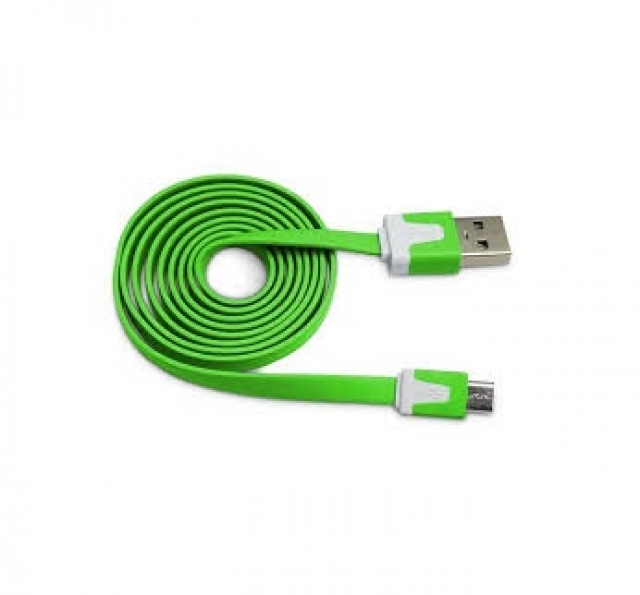 Cable USB a Micro USB Plano 1,8m verde NM-C68 (4437)