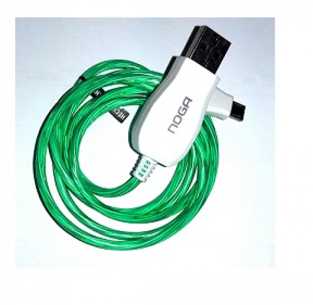 Cable USB a micro USB M 11 luminoso verde (4442)