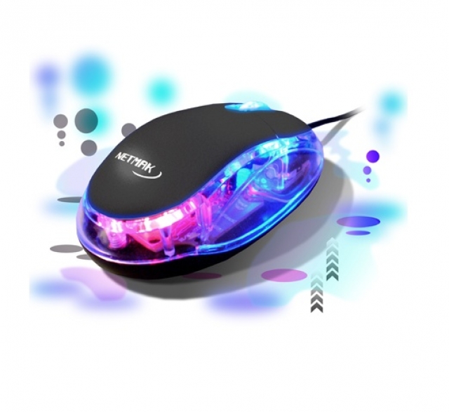 Mouse Luminoso USB NM-M01 negro (501)