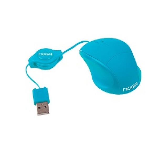 Mouse Óptico Retráctil USB Modelo NGM-418 azul (2044)