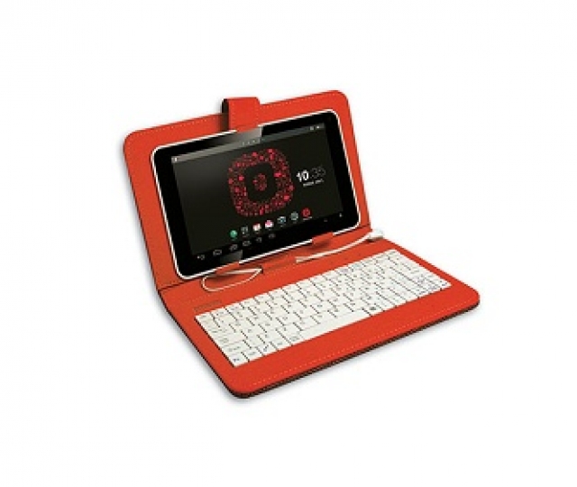 Funda con teclado para tablet 7 KB-9812 rojo (4521)