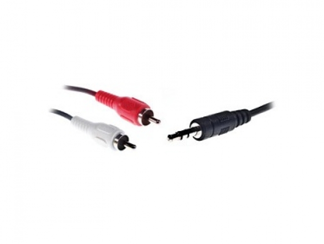 Cable Audio mini plug 3.5mm A 2RCA 1.5m NM-C25 (121)