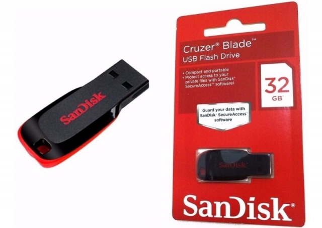 Pendrive SanDisk 32GB  Black Cruzer Blade ( 6871 )