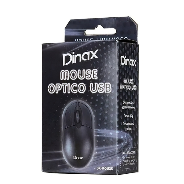 MOUSE OPTICO DINAX DX-MOU48 NEGRO (6351)