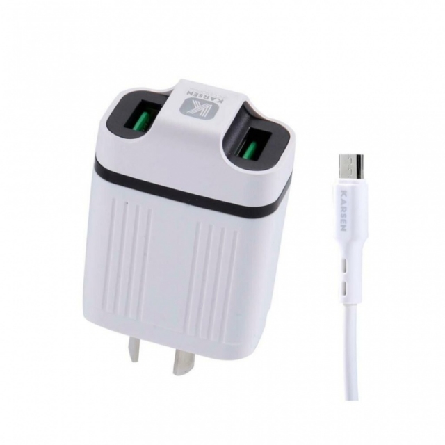 CARGADOR MICRO USB KARSEN 3.1AMP ( 106 )