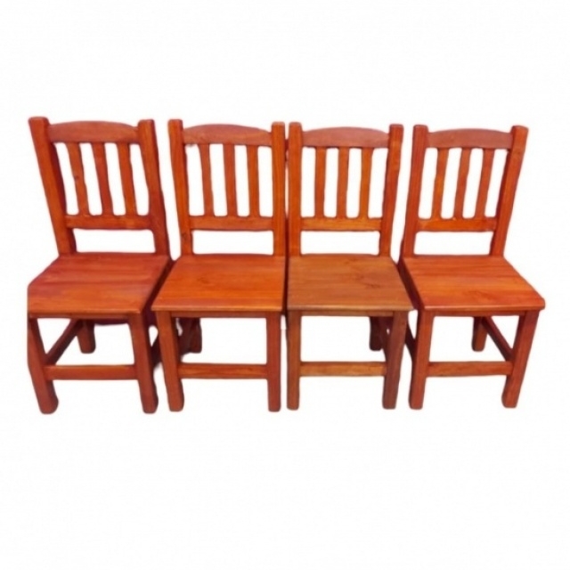     SILLA DE PINO COLOR CAOBA ( 7437 )