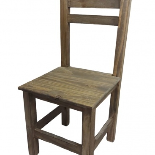     SILLA DE PINO COLOR NOGAL ( 7437 )