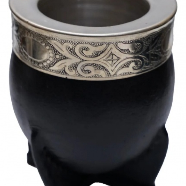 MATE REVESTIDO EN CUERO CON ACERO ( 8085 )