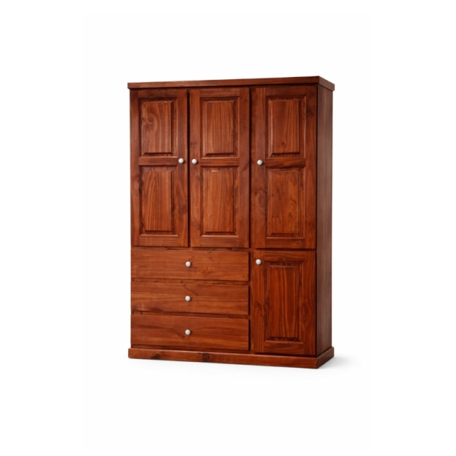 ROPERO MACIZO DE 1.20MT COLOR CAOBA ( 7429 )