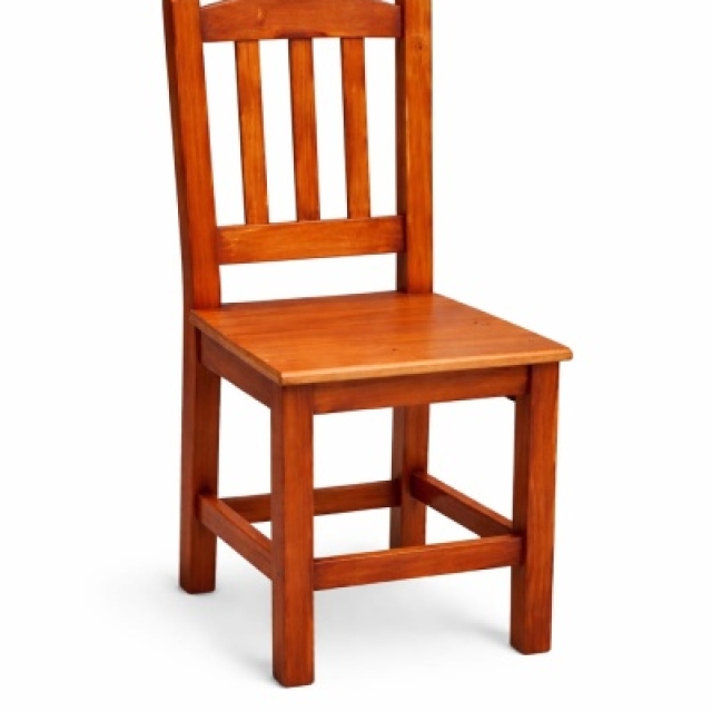     SILLA DE PINO COLOR CAOBA ( 7437 )