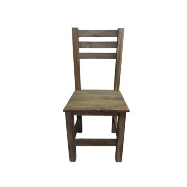     SILLA DE PINO COLOR NOGAL ( 7437 )