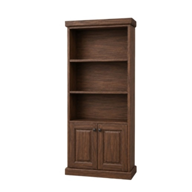 BIBLIOTECA CON PUERTA 80CM COLOR NOGAL ( 8179 )