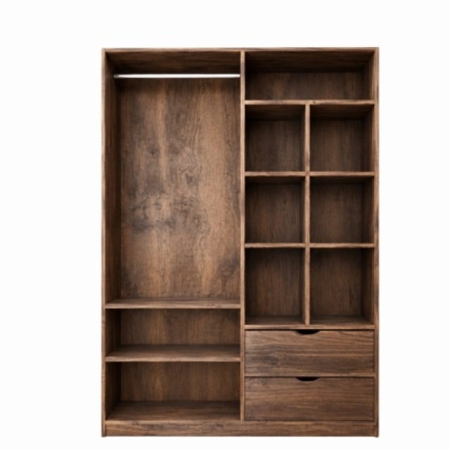 ROPERO VESTIDOR 1.20CM COLOR CAOBA ( 8328 )