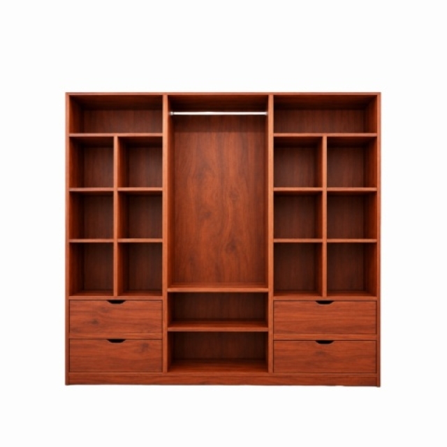 ROPERO VESTIDOR 1.80CM COLOR CAOBA ( 8329 )