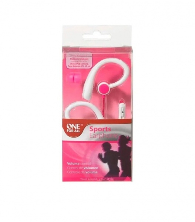Auricular One For All Sports Rosado ( 7044 )