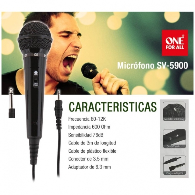 MICRÓFONO CON CABLE ONE FOR ALL  ( 7039 )
