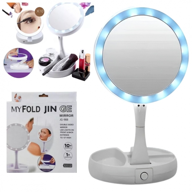 ESPEJO CON LUZ LED PLEGABLE  ( 6772 )