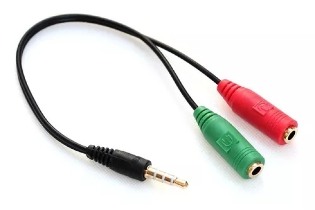 CABLE ADAPTADOR AUDIO 1 PLUG 3,5MM MACHO A 2 JACK HEMBRA ( 2328 )