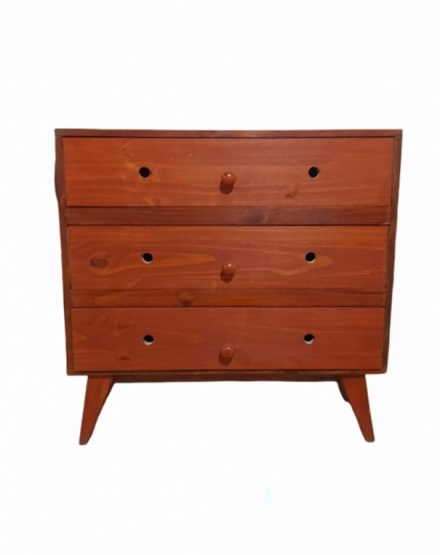 COMODA VINTAGE X3 COLOR CAOBA ( 7395 )