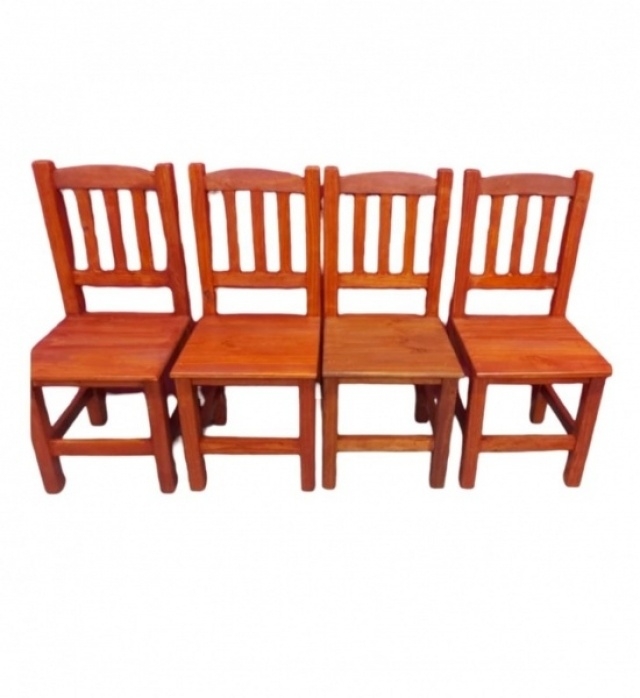     SILLA DE PINO COLOR CAOBA ( 7437 )
