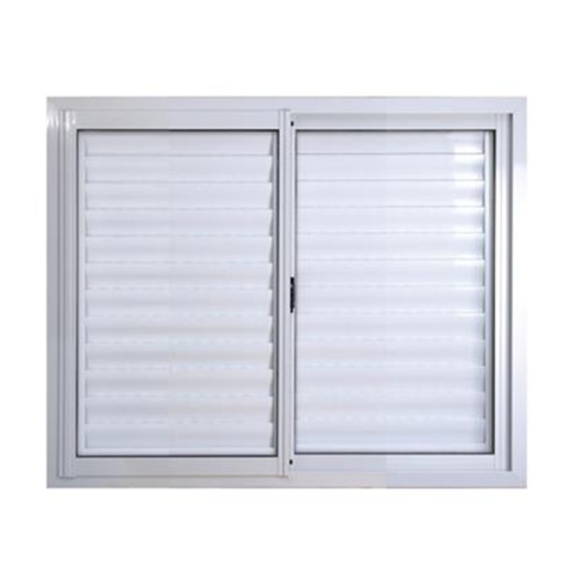 VENTANA CORREDIZA CON CELOSIA  ALUMINIO VID. ENTERO 1.50X.1 ( 8095 )