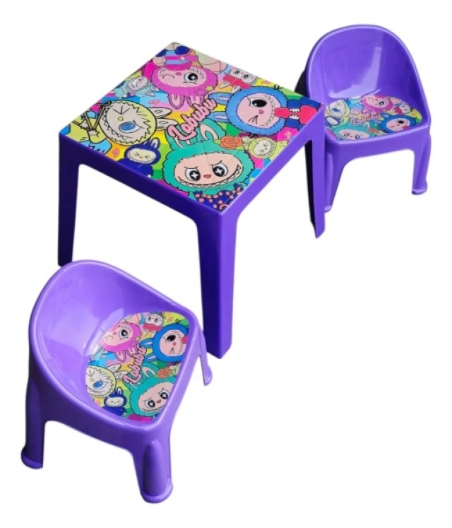 MESITA  + 2 SILLITAS INFANTILES ( 8023 )