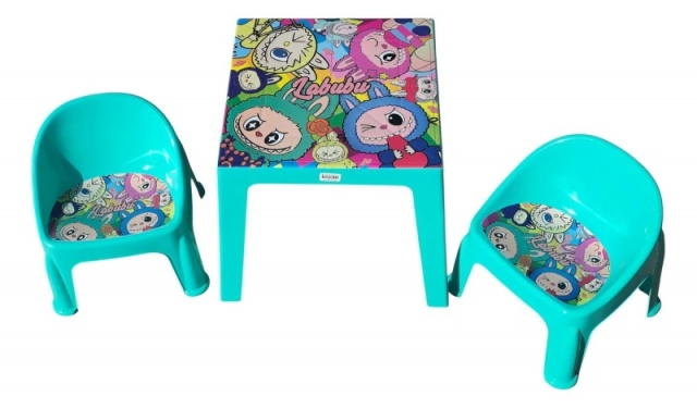 MESITA  + 2 SILLITAS INFANTILES ( 8023 )