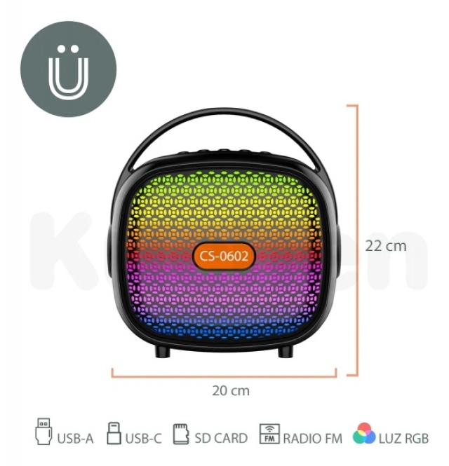 PARLANTE BLUETOOHT CON LUZ RGB ( 8131 )