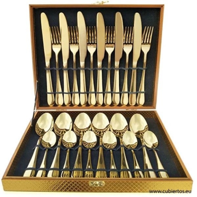 CUBIERTOS X24 DORADOS ( 7 )