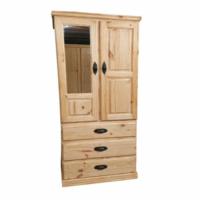 ROPERO MACIZO 80CM CON ESPEJO ( 8065 )