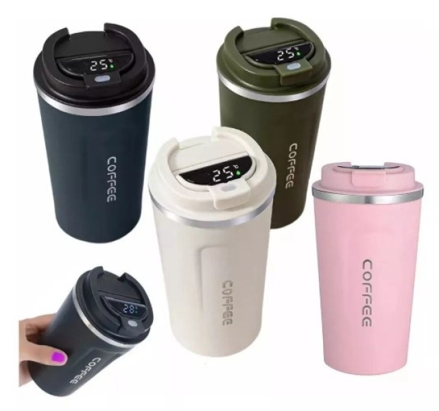 VASO CAFETERO CON MEDIDOR DE TEMPERATURA  ( 7580 ) 