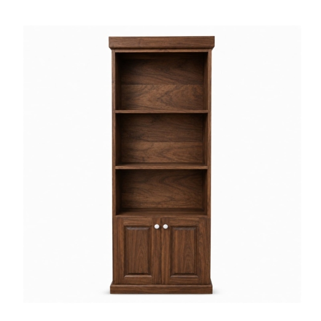 BIBLIOTECA CON PUERTA 60CM NOGAL  ( 8180 )