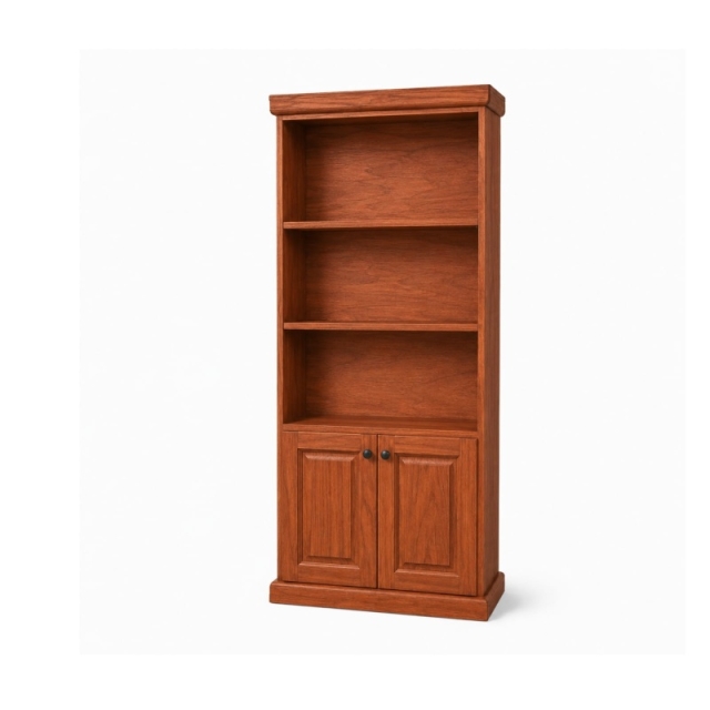  BIBLIOTECA CON PUERTA 80CM COLOR CAOBA ( 8179 )