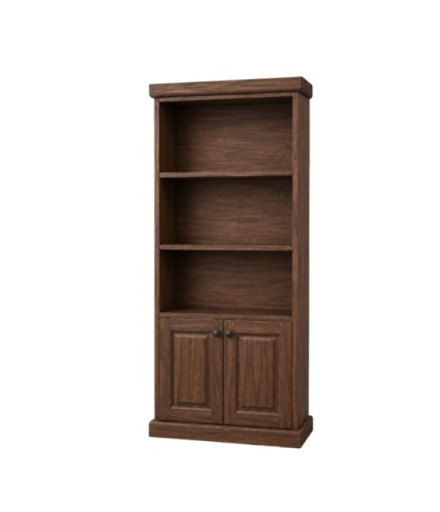 BIBLIOTECA CON PUERTA 80CM COLOR NOGAL ( 8179 )