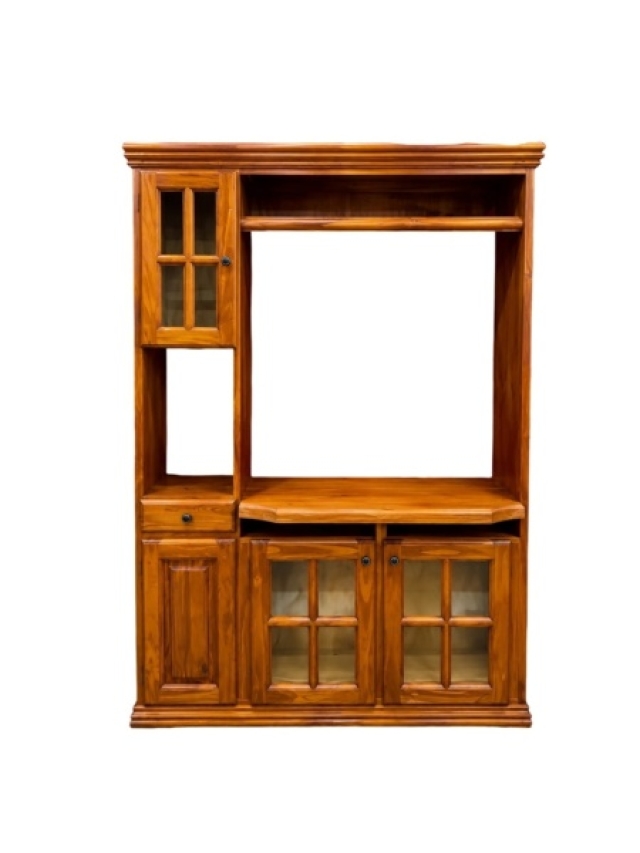 RACK DE 1.25X1.82X37 COLOR CAOBA ( 8288 )