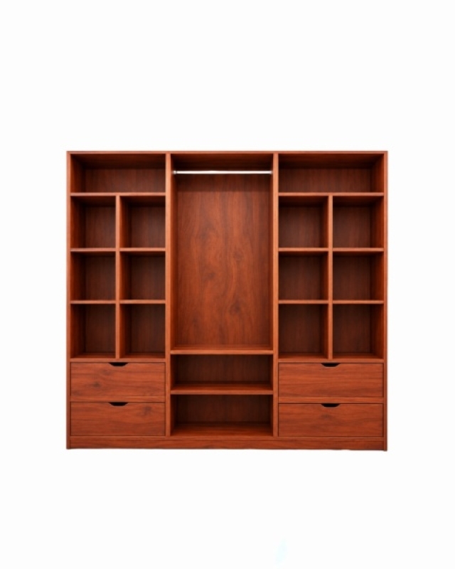 ROPERO VESTIDOR 1.80CM COLOR CAOBA ( 8329 )